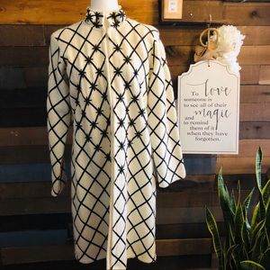 Neiman Marcus Vintage 100% Wool Beaded Coat.